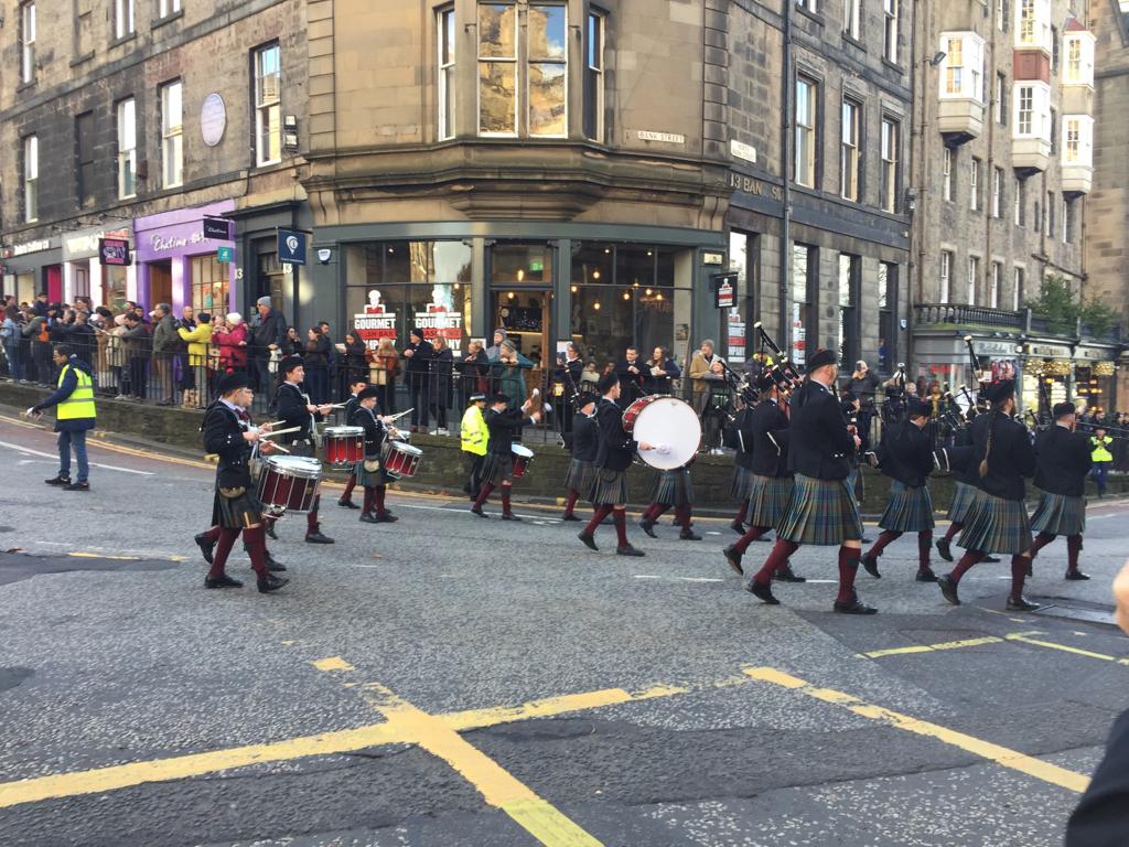 Stockbridge Pipe Band - Diwali Parade, Old Town, Edinburgh Oct 2019